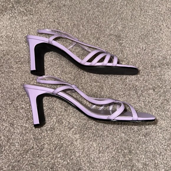 Vintage Jessica Lavender Purple Strappy Heels 3 Inch 3” Size 6.5 - Picture 4 of 9